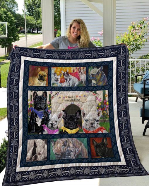 QUI20001 French Bulldog Quilt Blanket