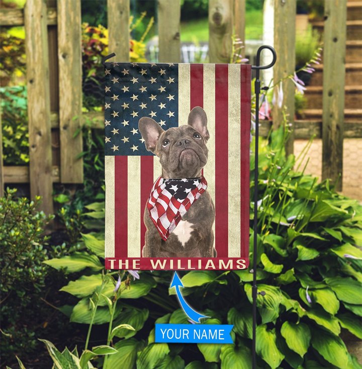 BIF0910 French Bulldog Personalized Garden Flag