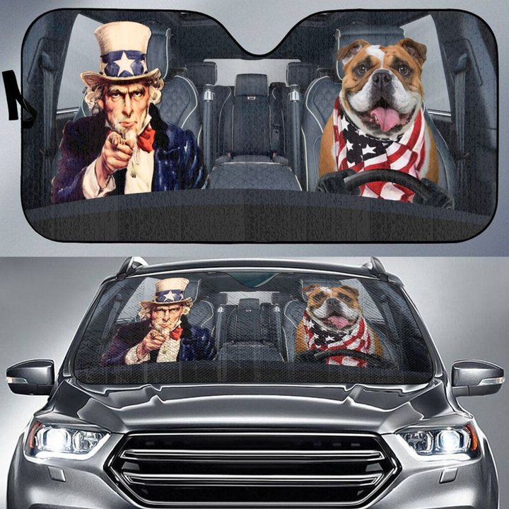 CHC1013 Bulldog Car Sun shade