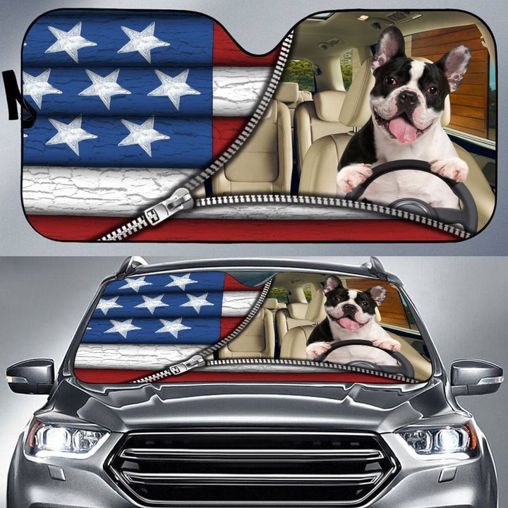 DIC4020-French Bulldog Car Sun shade