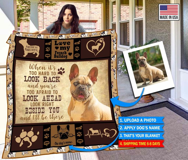 THQUSA1001 French Bulldog Personalized Fleece Blanket – Made in USA