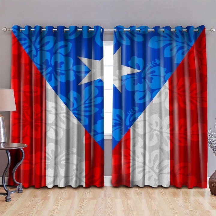 BIW20082401 Hibiscus Puerto Rico WINDOW CURTAINS