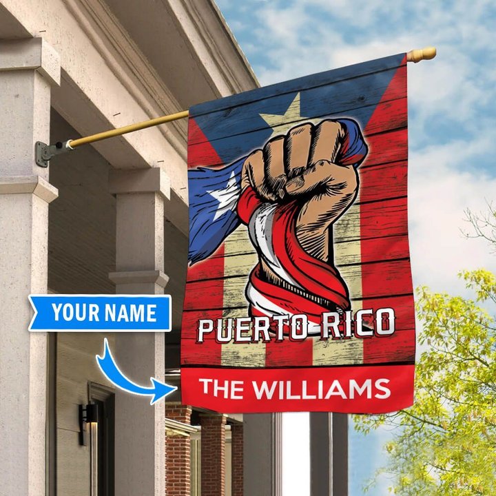 TUF1603 Puerto Rico Personalized Flag