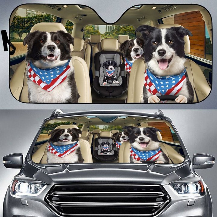 CHC2013 Border Collie Car Sun shade
