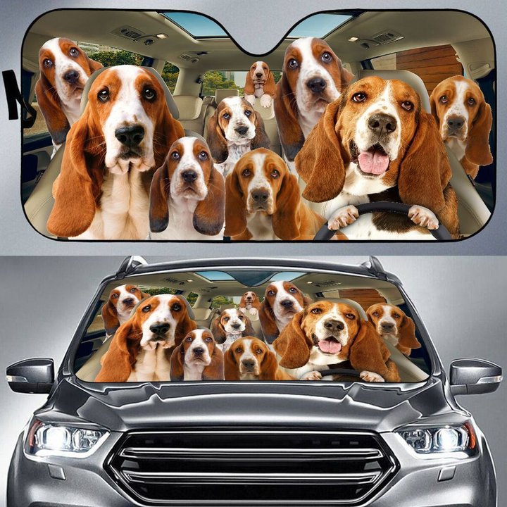 CHC3001 Basset Hound Car Sun shade