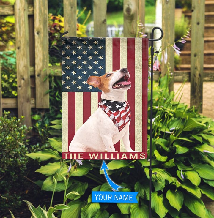 BIF0317 Jack Russell Terrier Personalized Garden Flag