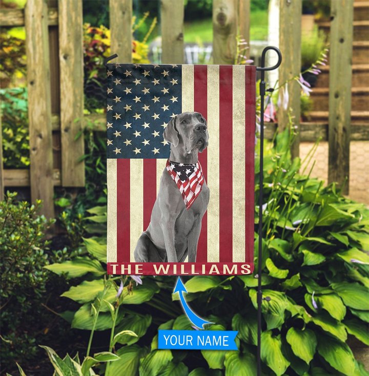 BIF0328 Great Dane Personalized Garden Flag