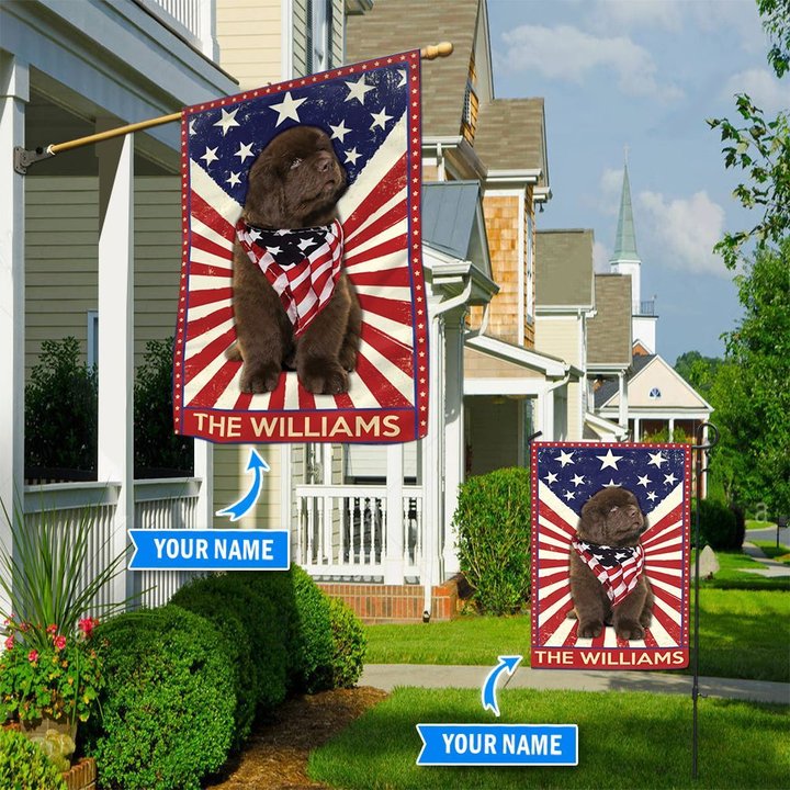 DIF3010-Newfoundland Personalized Garden Flag-House Flag