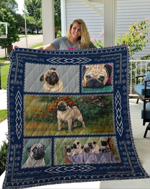 QUI9003 Pug Quilt Blanket