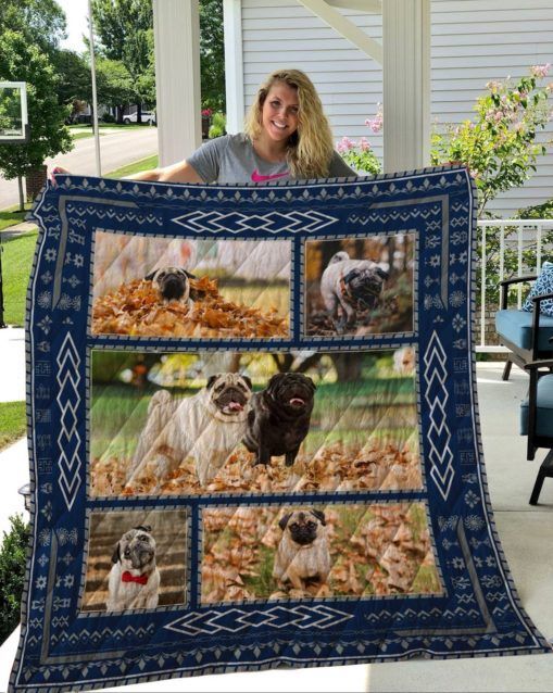 QUI9002 Pug Quilt Blanket