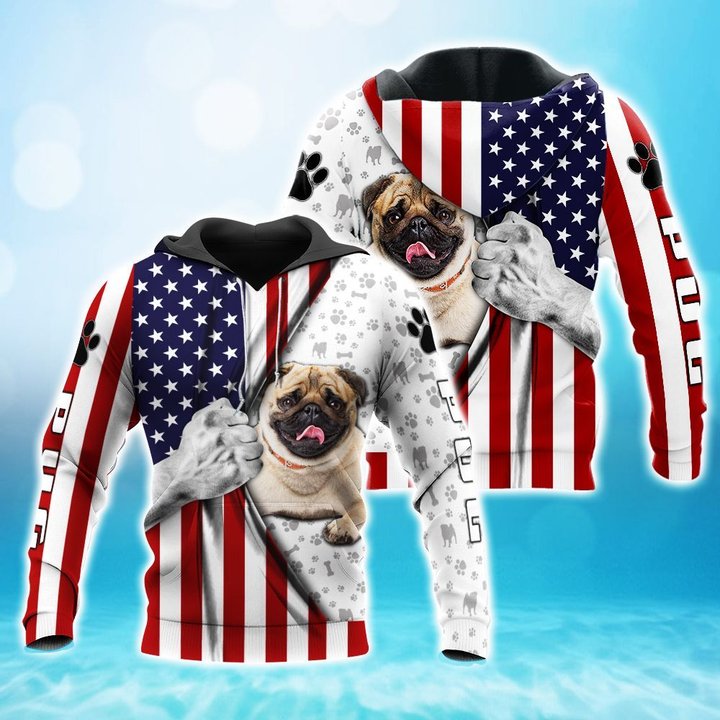 DITDOGF2005 Pug 3D HOODIE
