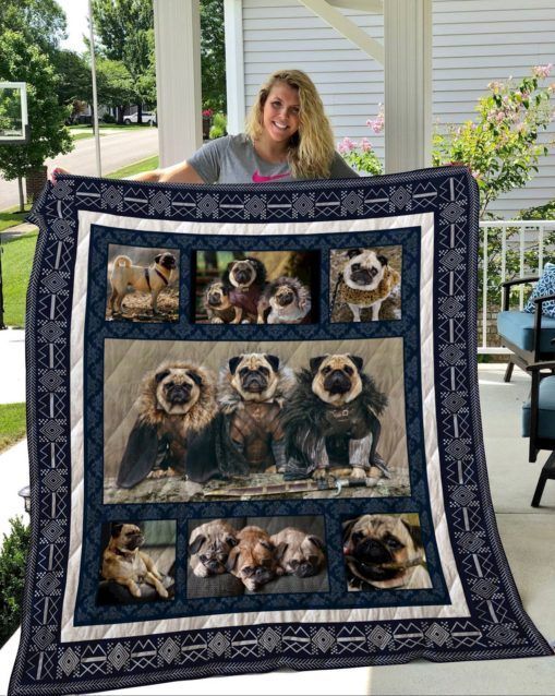 QUI9005 Pug Quilt Blanket