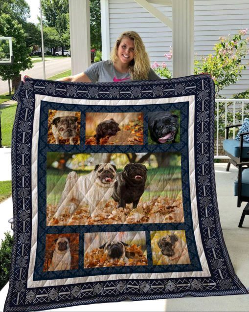 QUI9001 Pug Quilt Blanket