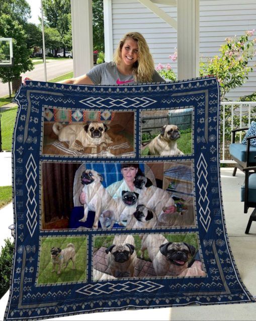 QUI9006 Pug Quilt Blanket
