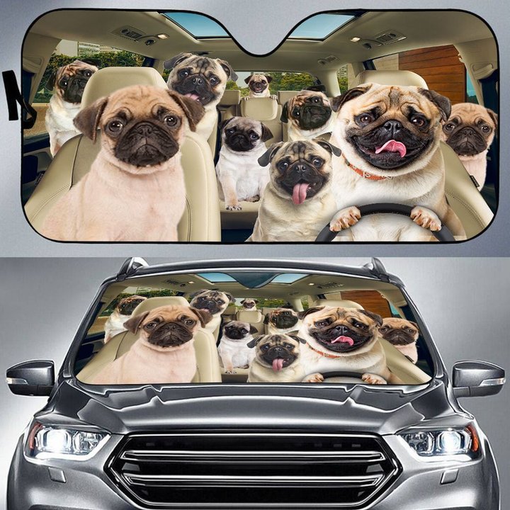 CHC3010 Pug Car Sun shade