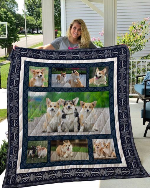 QUI8004 Corgi Quilt Blanket
