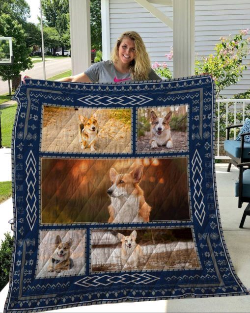 QUI8002 Corgi Quilt Blanket