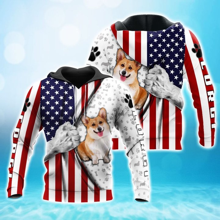 DITDOGF2002 Corgi 3D HOODIE