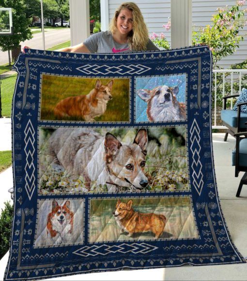 QUI8006 Corgi Quilt Blanket