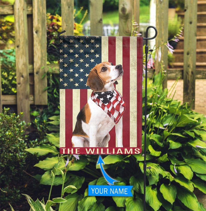 BIF0311 Beagle Personalized Garden Flag