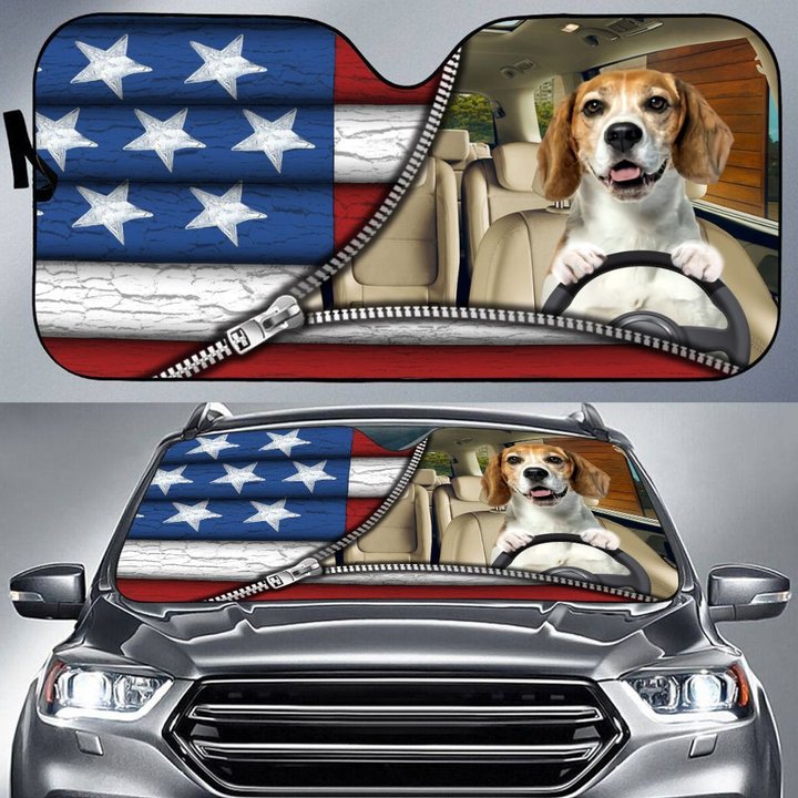 DIC4001-Beagle Car Sun shade