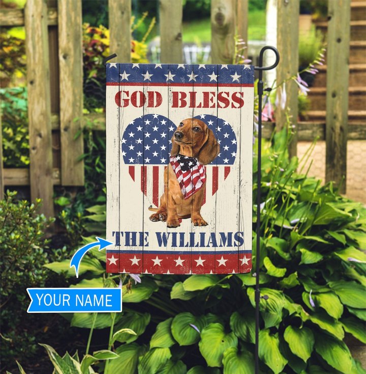 TUF0305 Dachshund Personalized Garden Flag