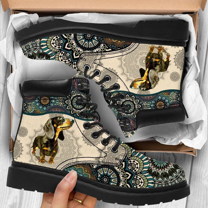 THS1019 Dachshund Dog All Season Boots 2020