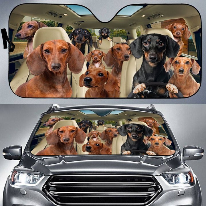 CHC3007 Dachshund Car Sun shade
