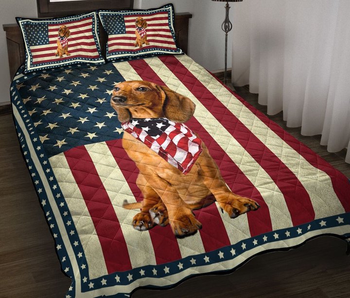 Dachshund Quilt Bed Set & Quilt Blanket