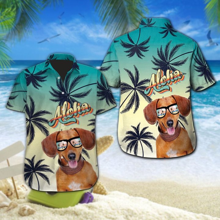 MHTCHO1108 - MHOCHO1108 Dachshund Aloha Hawaii Set