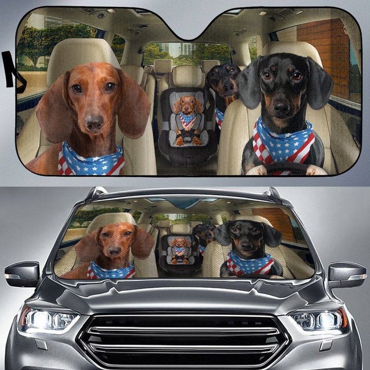 CHC2007 Dachshund Car Sun shade