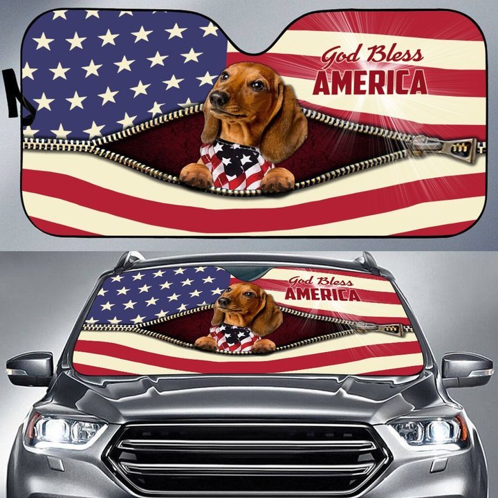 TUC1402 Dachshund Car Sun Shade