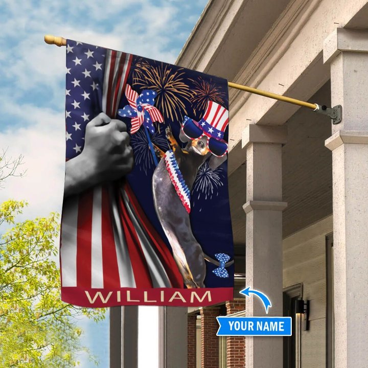 BIF1501 Dachshund Flag Independence Day personalized flag
