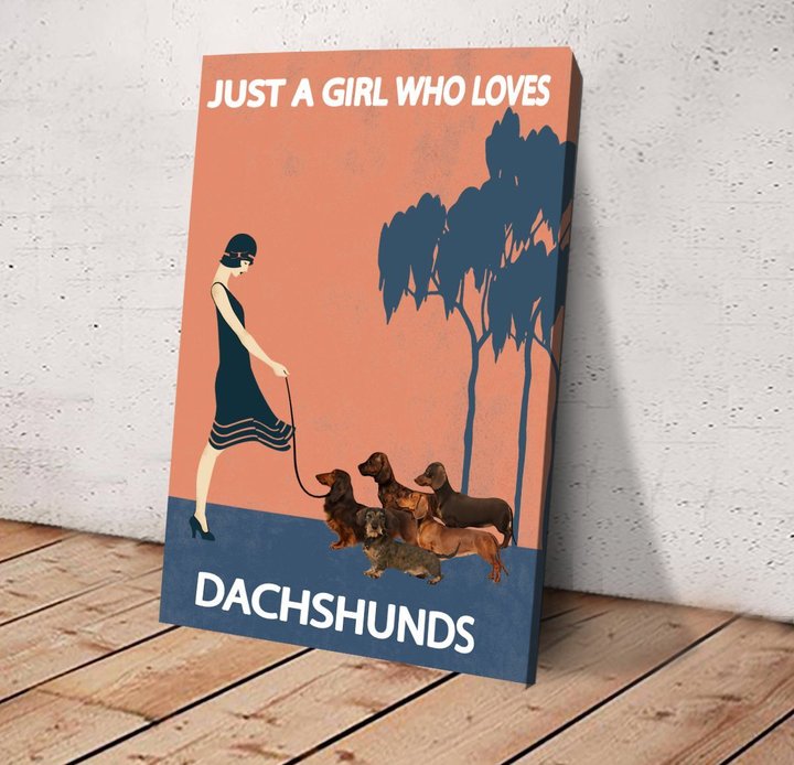 BID20070105 JUST A GIRL WHO LOVES DACHSHUNDS Matte Canvas