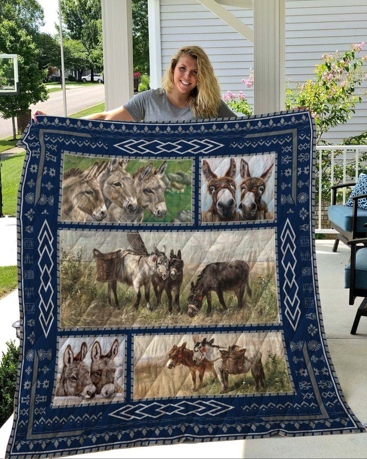 QUIANI16002 DONKEY Quilt Blanket