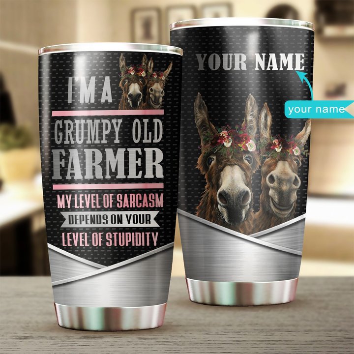 CHUF1004 DONKEYS Personalized Stainless Steel Tumbler