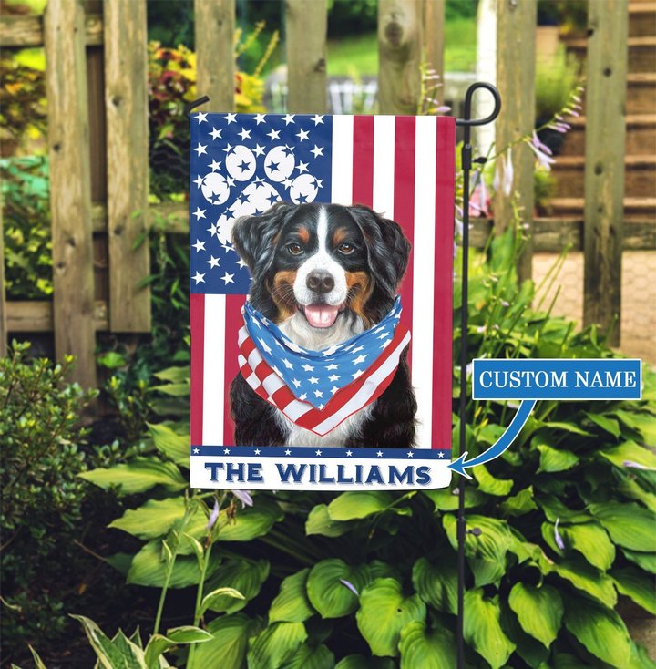 CHFD0403 Bernese Mountain Dog Personalized Garden Flag