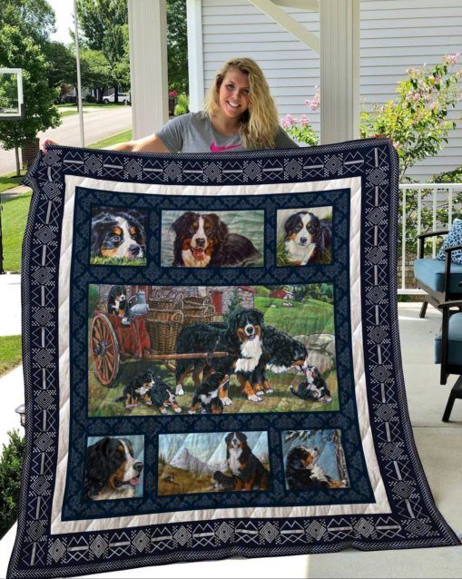 QUI16002 Bernese Mountain Dog Quilt Blanket