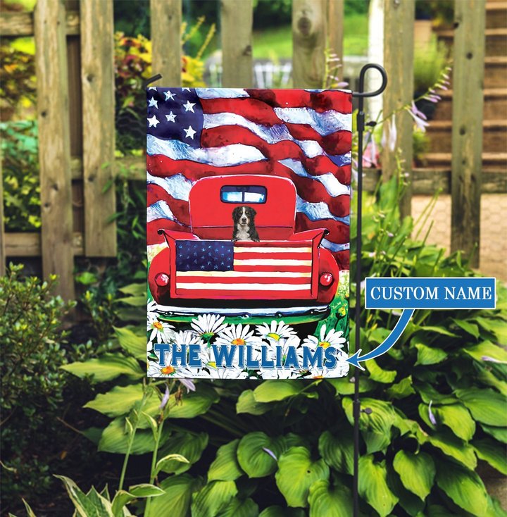 CHFD0304 Bernese Mountain Dog Personalized Garden Flag