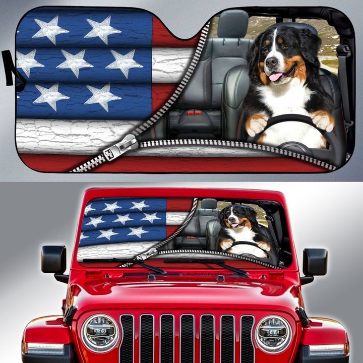 DIC0408014-Bernese Mountains-JE-EP Car Sun shade
