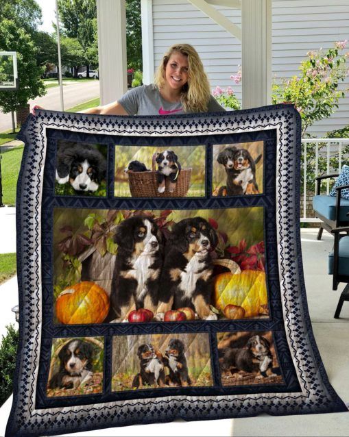 QUI16008 Bernese Mountain Dog Quilt Blanket