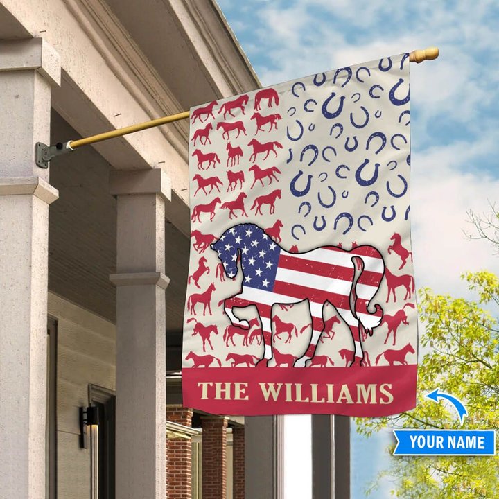 THF0289 Horse Personalized Flag
