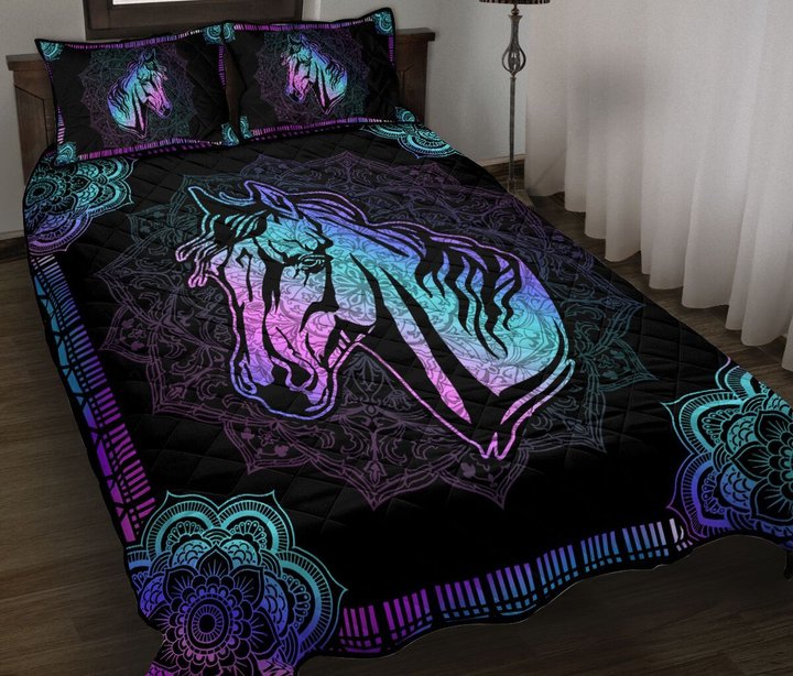 Horse Quilt Bed Set & Quilt Blanket THE20070705-THQ20070705