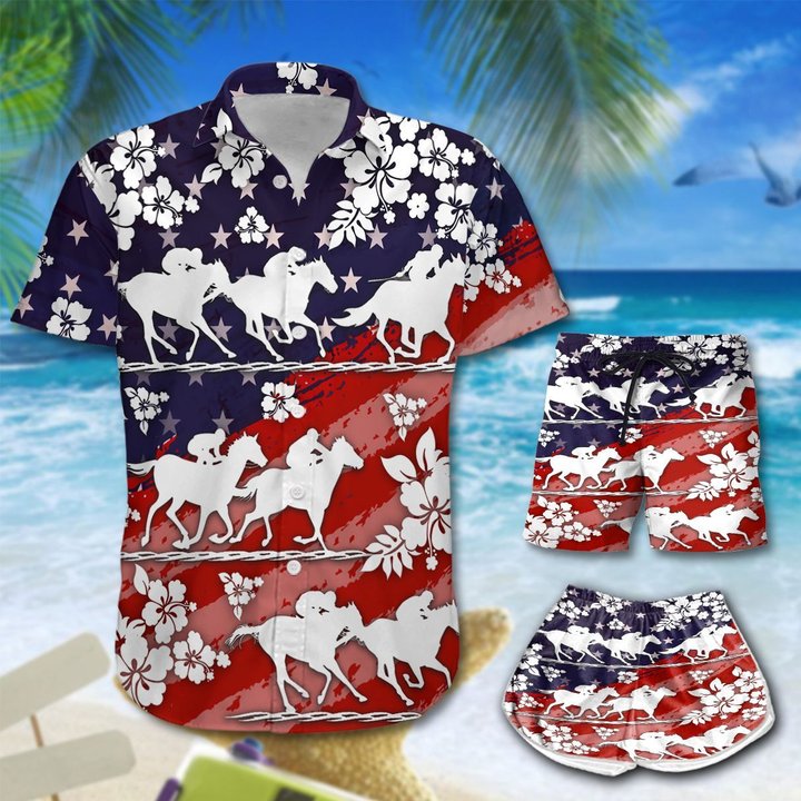Horse racing 2 Men-Women Hawaii Set DIT21061006-DIO21061006