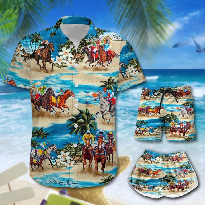 Racing Horse Men-Women Hawaii Set DIT21041601-DIO21041601