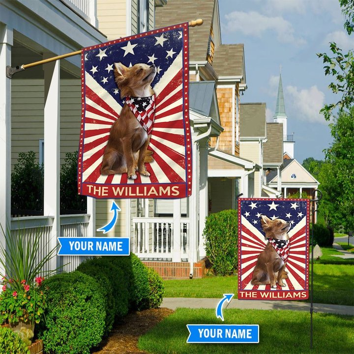 DIF3007-Chihuahua Personalized Garden Flag-House Flag