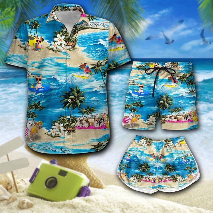 Chihuahua Hawaii Men-Women Set THT20071802-THO20071802