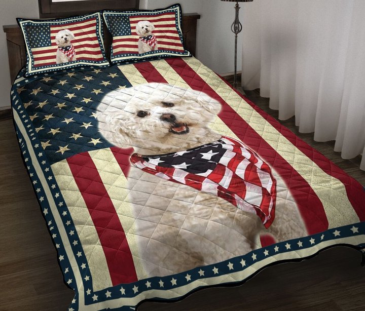 Bichon Frisé Quilt Bed Set & Quilt Blanket