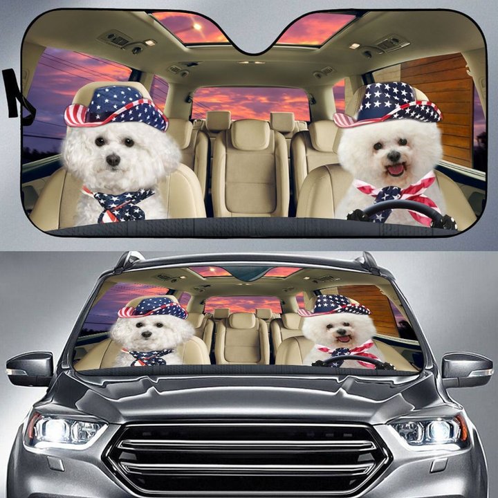 THC0108 Bichon Frisé Car Sun Shade