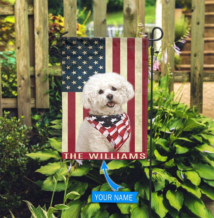 BIF0312 Bichon Frisé Personalized Garden Flag